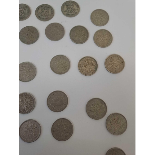 676 - 47 six pence ranging from 1921 - 1967