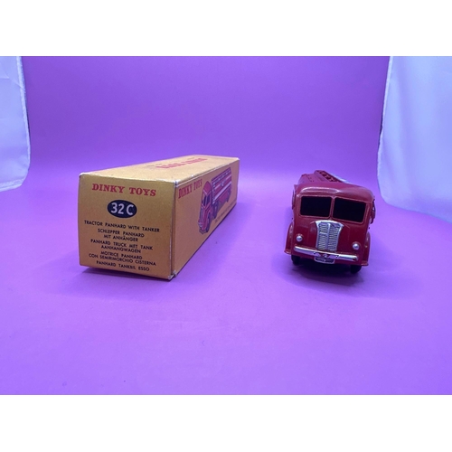 158 - French Dinky No 32c Panhard with tanker, Esso markings. 1956 - 59 mint in box