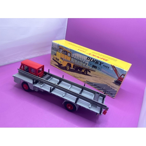 161 - Super Rare French Dinky 885 Saviem Steel Carrier Lorry. 1966 - 71 excellent model and box.