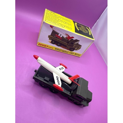 163 - French Military Dinky 816 Berliet Gazelle Missile Launcher 1969 - 71 mint model in great box.