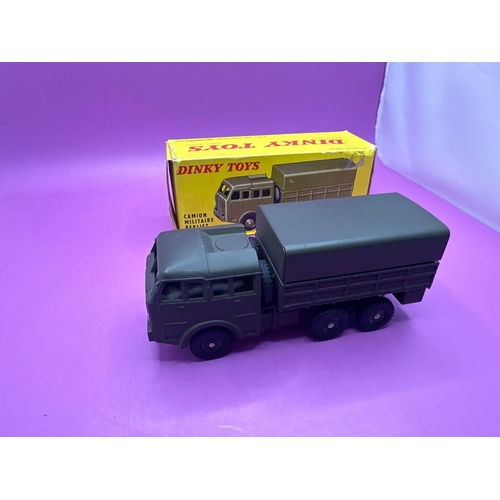 165 - French Dinky Military no 818 Berliet 6 x 6 all terrain truck. 1965-70 mint in excellent box.