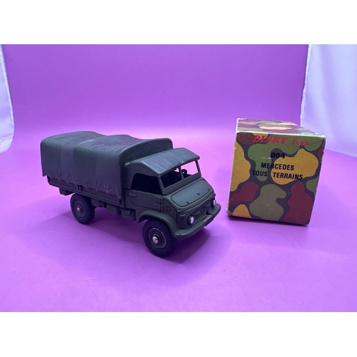 166 - French Military Dinky 804 mercedes-Benz Uni Mogg altering vehicle mint in Crisp box. Great condition... 