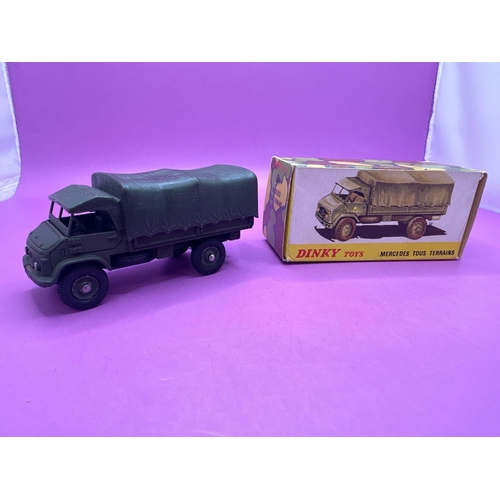 166 - French Military Dinky 804 mercedes-Benz Uni Mogg altering vehicle mint in Crisp box. Great condition... 