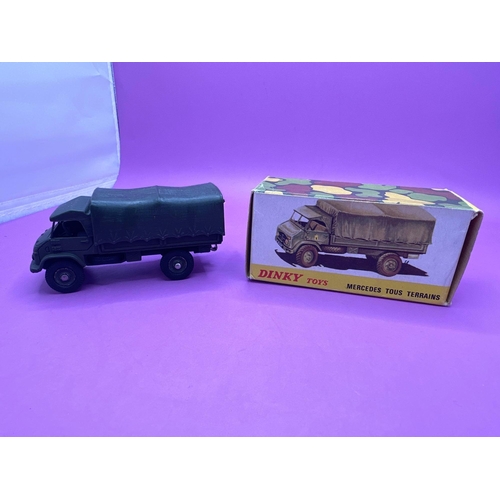 166 - French Military Dinky 804 mercedes-Benz Uni Mogg altering vehicle mint in Crisp box. Great condition... 