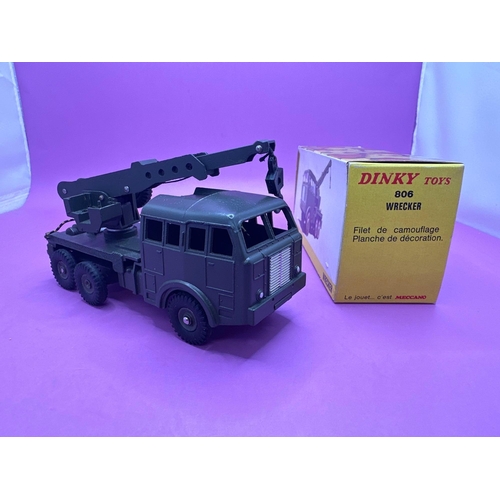 168 - French Military Dinky, 806 Berliet Recovery Truck 1973 mint model in excellent box.