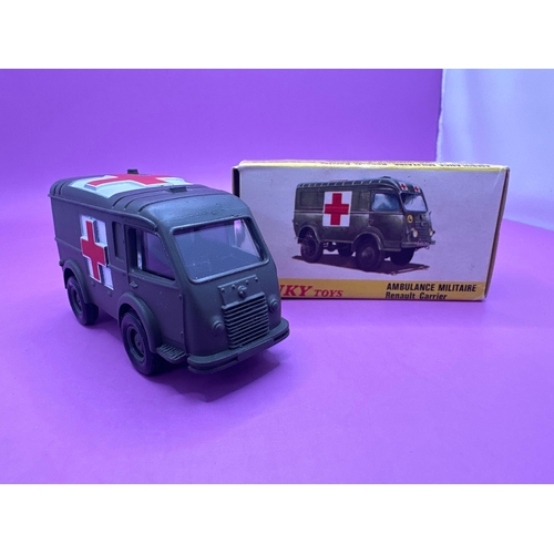 169 - French military dinky, 807 Reynolds all-terrain ambulance, 1973, mint in crisp box.