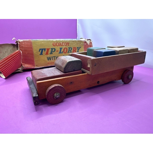 171 - Extremely Rare Wooden goatoy Tip Lorry made in Great Britain Possibly 1940s