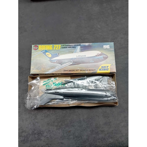 551 - Lot of 3 Airfix planes 1x Sud Caravelle 1x H.S.Trident 1C 1x Boeing 727 1/144 scale All new in box