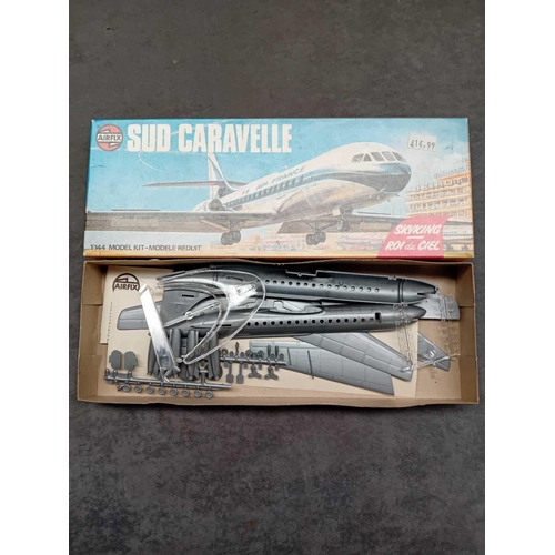 551 - Lot of 3 Airfix planes 1x Sud Caravelle 1x H.S.Trident 1C 1x Boeing 727 1/144 scale All new in box