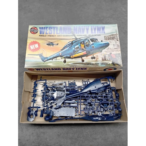 552 - 2x Airfix helicopter models 1x Westland Navy Lynx 1x Whirlwind H.S.A. 22 1/72 scale Both new in box