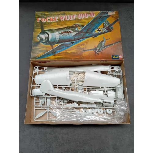 563 - 3x Revell model planes 1x Focke Wulf 190-D 1/32 scale model kit new in box 1x Polikarpov I.16 1/72 s... 