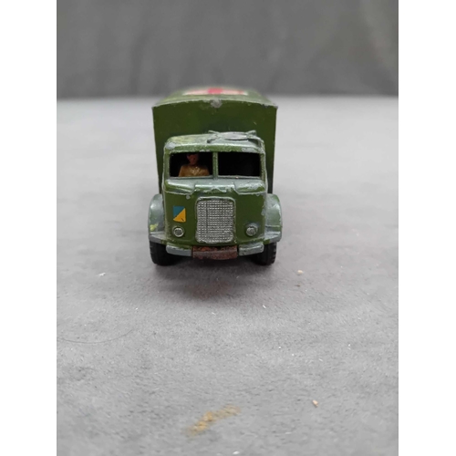 573 - 2x Dinky toys Military Ambulance