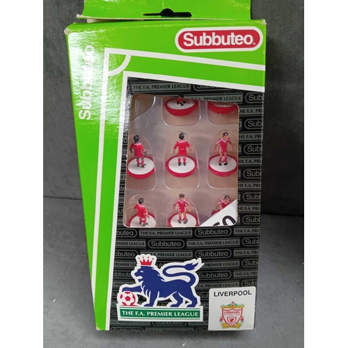 626 - 3 x subbuteo table soccer    1 x Liverpool    1 x Leeds    1 x unknown