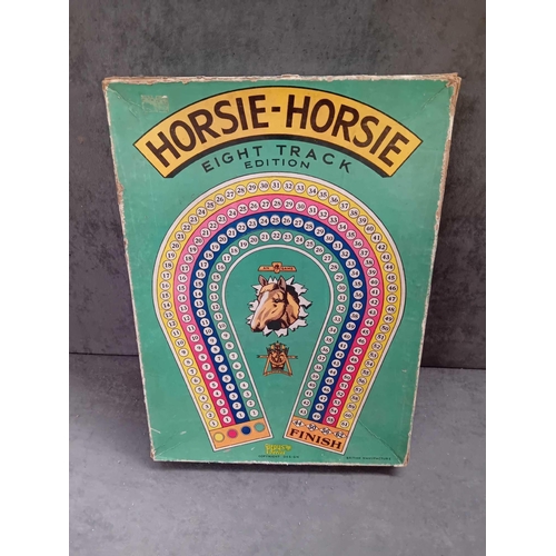 628 - 3 x vintage games    1 x Pegity   1 x Horsie Horsie   1 x Patent picture blocks