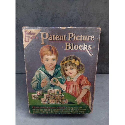 628 - 3 x vintage games    1 x Pegity   1 x Horsie Horsie   1 x Patent picture blocks