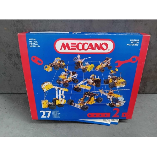 642 - 3 x Meccano models boxed