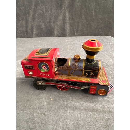 66 - Tin Toy train and carriage