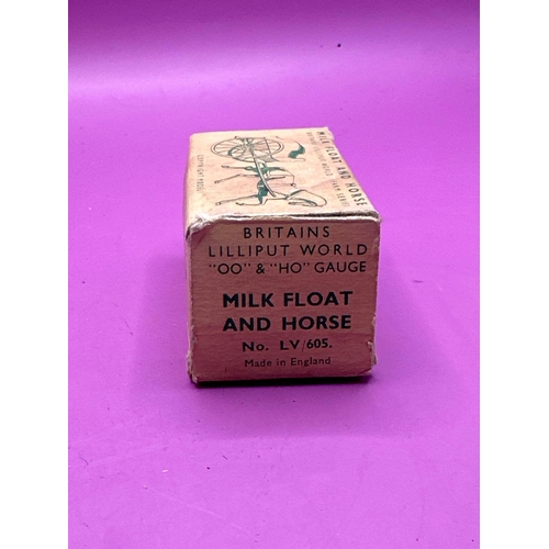 207 - Britains Lilliput Milk Float And Horse. Number Lv605 In Excellent Condition.