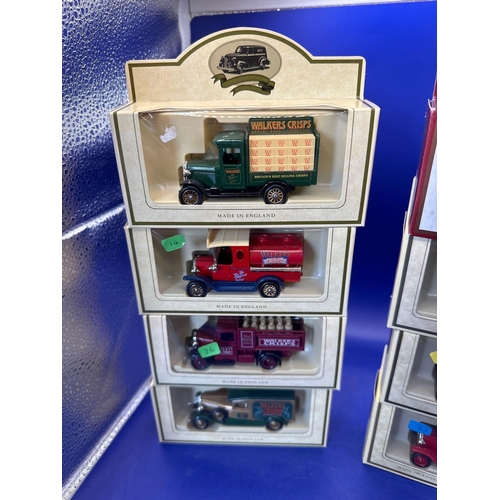 220 - 8 X Lledo Diecasts Promotional Vehicles Includes Four Walkers Crisps, Vehicles, One Rowntrees, Parce... 