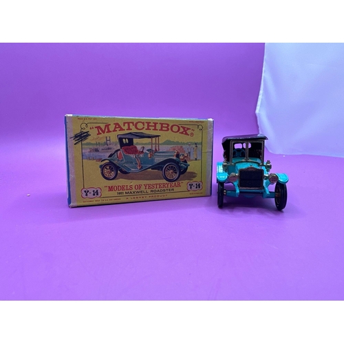 272 - Matchbox Models Of Yesteryear, Y-14 Lesney, Product, 1911 Maxwell Roadster In Pale Green With Black ... 