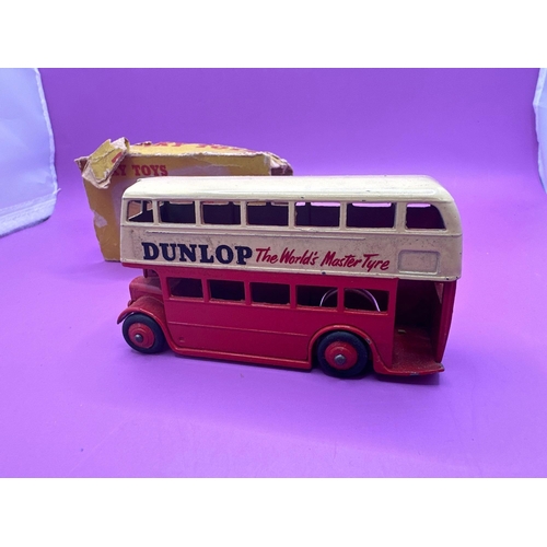 277 - Dinky Toys Double Decker Bus With Dunlop Tyers Promotion (Heavily Damaged Box.