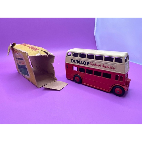 277 - Dinky Toys Double Decker Bus With Dunlop Tyers Promotion (Heavily Damaged Box.