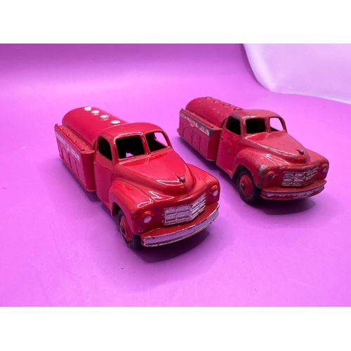 307 - 2 Dinky Toys Unboxed Esso Fuel Lorries In Red.