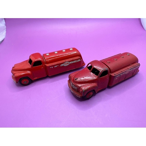 307 - 2 Dinky Toys Unboxed Esso Fuel Lorries In Red.