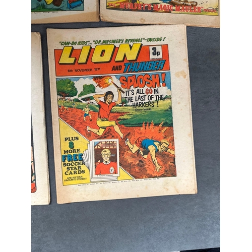 485 - 5 X Lion Comics From 1968-1973