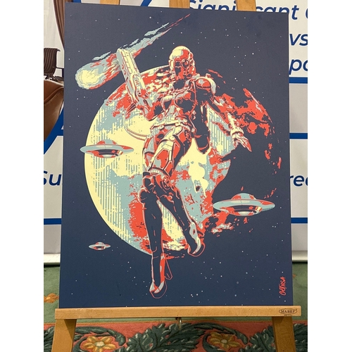 3 - Space Protector By Gothsa Print In Colours (Finish Dibond) 60 X 80 cm