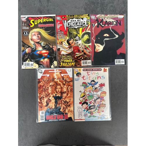 91 - 5 issues of DC Comics Supergirl, unmasked day vengeance, teeny Titans, week fifty and Klarion