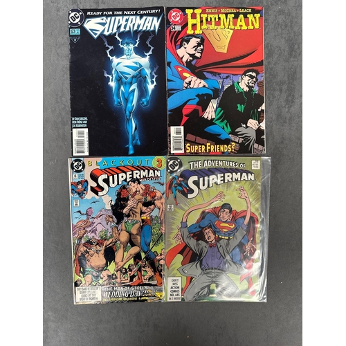 92 - 4 issues of dc comics Superman. This includes the adventures of Superman 1989, issue 4588, and black... 