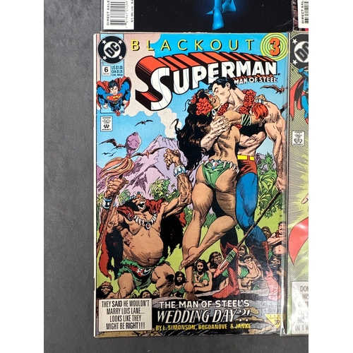 92 - 4 issues of dc comics Superman. This includes the adventures of Superman 1989, issue 4588, and black... 