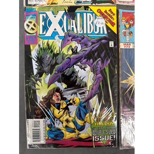 93 - 4 x Marvel Comics Xmen and Excalibur. 2 issues of the uncanny Xmen and Xmen identity crisis.