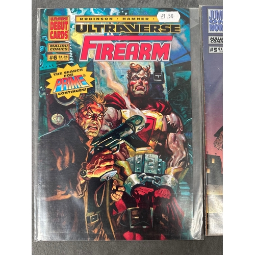 99 - 2 issues of Malibu Comics, ultra verse firearm issues, five and six