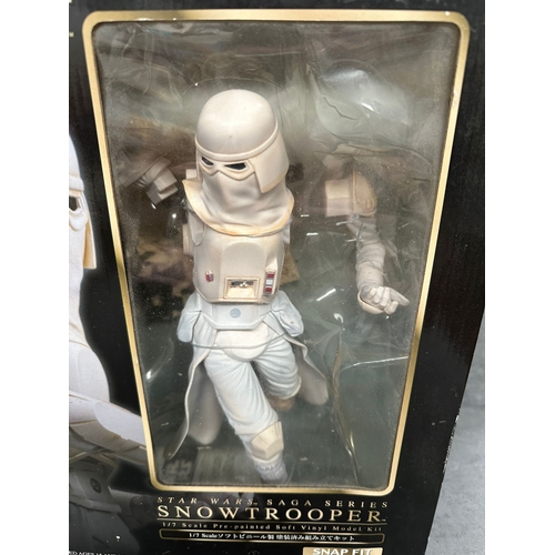 336 - Rare Kotobukiya Art FX Star Wars Series Snap Fit SnowTrooper Pre Painted Model Kit 1/7 Scale In Seal... 