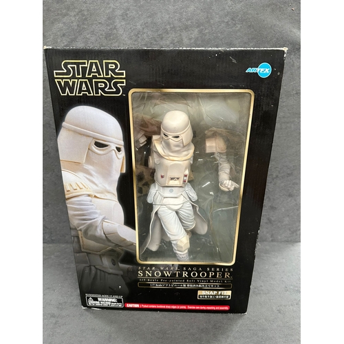 336 - Rare Kotobukiya Art FX Star Wars Series Snap Fit SnowTrooper Pre Painted Model Kit 1/7 Scale In Seal... 