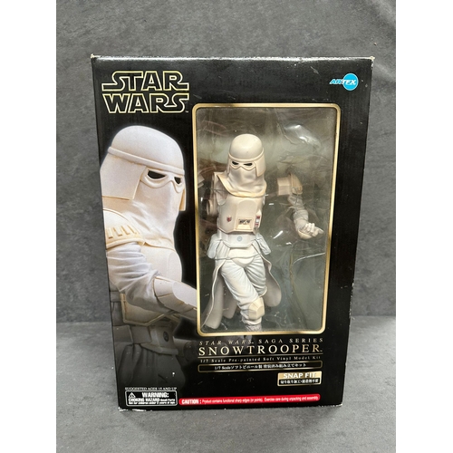 336 - Rare Kotobukiya Art FX Star Wars Series Snap Fit SnowTrooper Pre Painted Model Kit 1/7 Scale In Seal... 