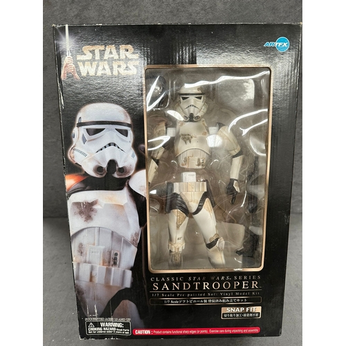 337 - Rare Kotobukiya Art FX Star Wars Series Snap Fit limited edition SandTrooper Pre Painted Model Kit 1... 