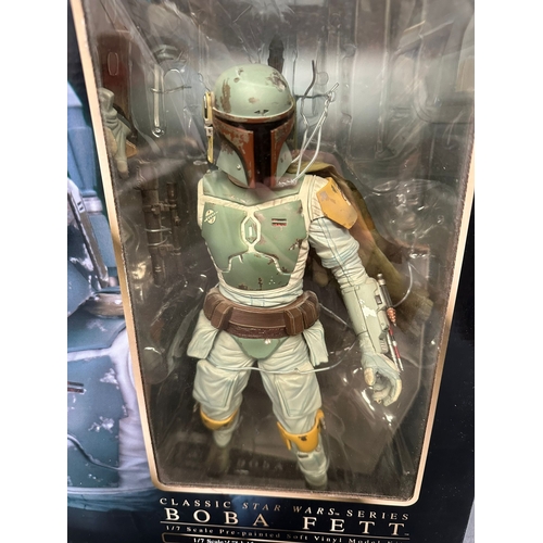 338 - Rare Kotobukiya Art FX Star Wars Series Snap Fit Boba Fett Pre Painted Model Kit 1/7 Scale In Sealed... 