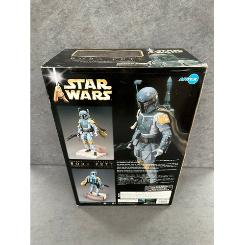 338 - Rare Kotobukiya Art FX Star Wars Series Snap Fit Boba Fett Pre Painted Model Kit 1/7 Scale In Sealed... 