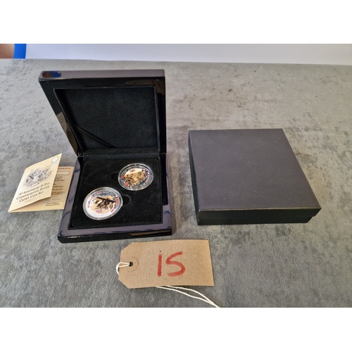 690 - The Bradford Exchange -  70Th Anniversary D-Day Commemorative Silver Crown 2 Coin Set Limited To 499... 