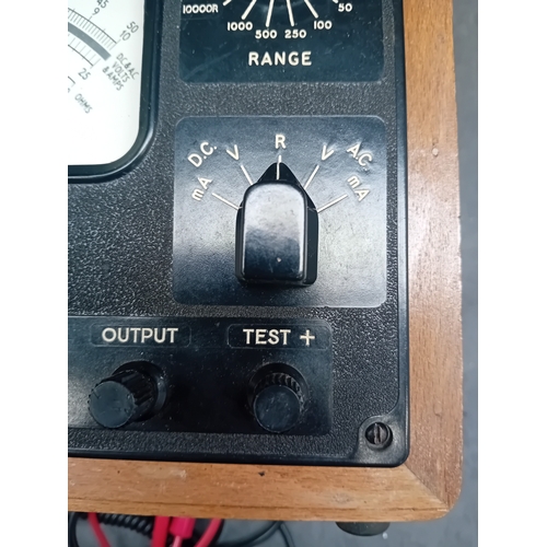 33 - A vintage Windsor Universal Meter, Model 88A, presented in a hinged, lacquered wooden carrying case ... 