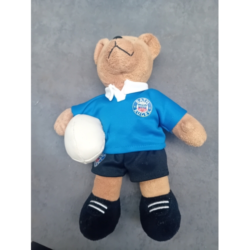 56 - Mixed Lot of Bath Rugby items. Includes Player Worn Shirt (Barkley Number 12) Signed Rugby Ball (3 s... 