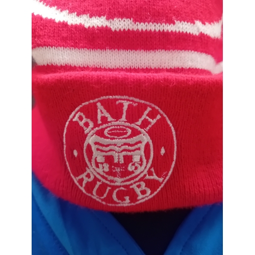 56 - Mixed Lot of Bath Rugby items. Includes Player Worn Shirt (Barkley Number 12) Signed Rugby Ball (3 s... 