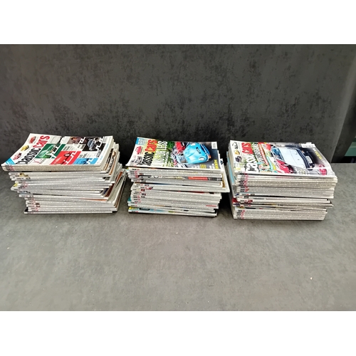 65 - A collection of 76 issues of 'CLASSIC CARS' automotive enthusiast magazines. The magazines feature g... 