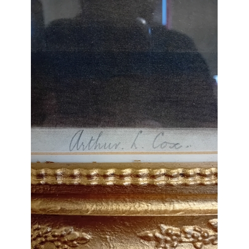 146 - An Albert Williams framed floral print, depicting a vibrant bouquet of various flowers in a decorati... 