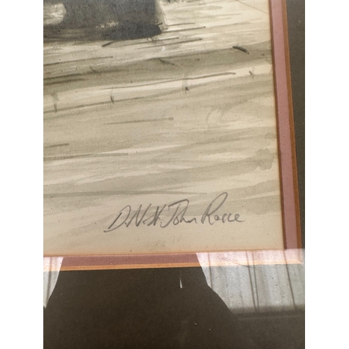 178 - D. W. K. John Rowe  The Conversation (Ink & Wash on Paper), Framed 
 
  
 

  Description: 
 ... 