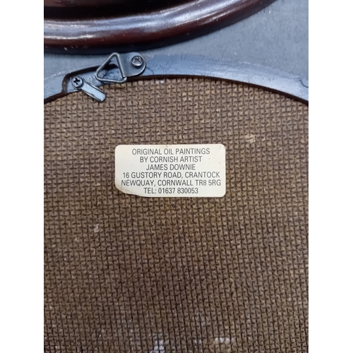 193 - Lot of 2 Wall Plaques 1 is an original oil painting by the artist James Downie as pictured&nbsp;