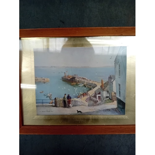 226 - This lot comprises three framed artworks. The two larger works are 19th-century topographical prints... 